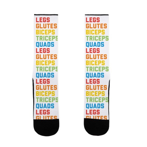 Legs Glutes Biceps Triceps Quads LGBTQ Fitness Sock